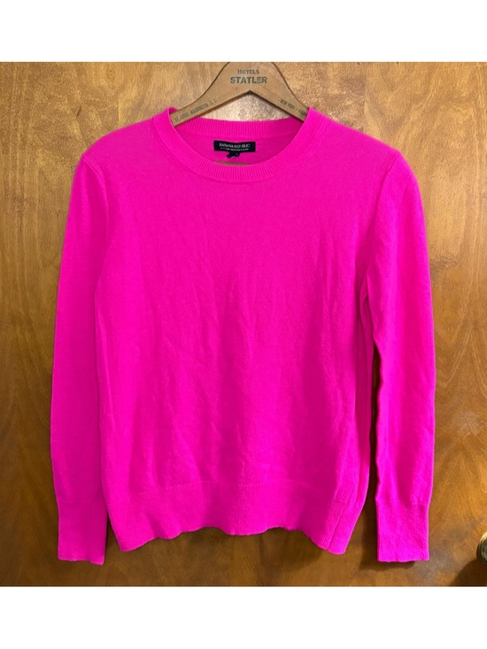 Banana Republic Sweaters - Banana Republic Hot Pink Merino Wool Sweater Small Preppy Office Work Academia